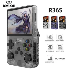 BOYHOM R36S Retro Handheld Video Game Console Linux System 3.5 Inch IPS Screen R35s
